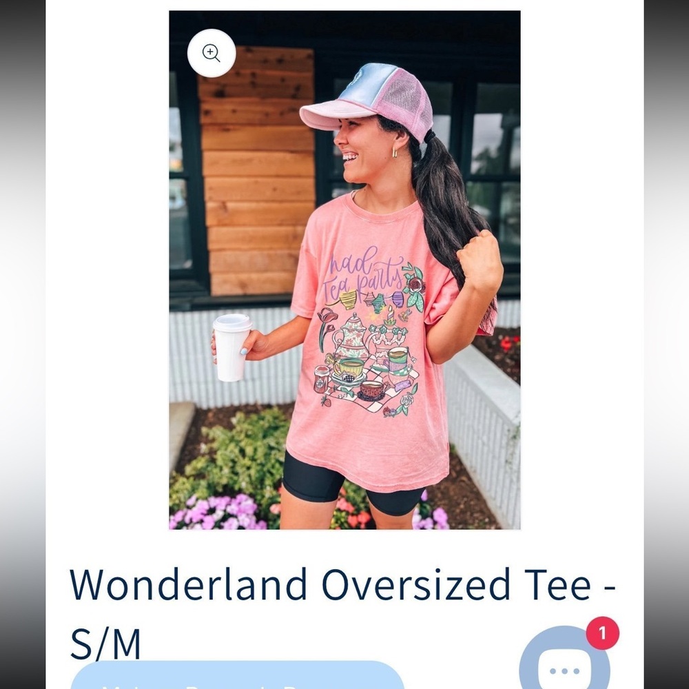 NWT Wonderland Oversized Tee